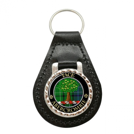 Abercrombie Scottish Clan Crest Leather Key Fob