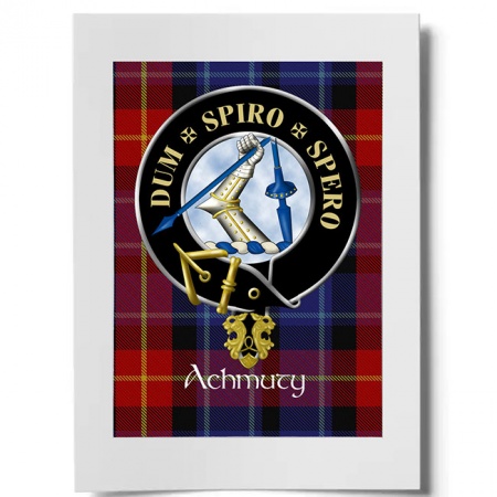 Achmuty Scottish Clan Crest Ready to Frame Print
