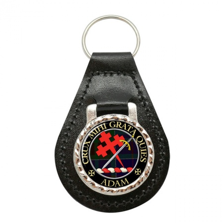 Adam Scottish Clan Crest Leather Key Fob