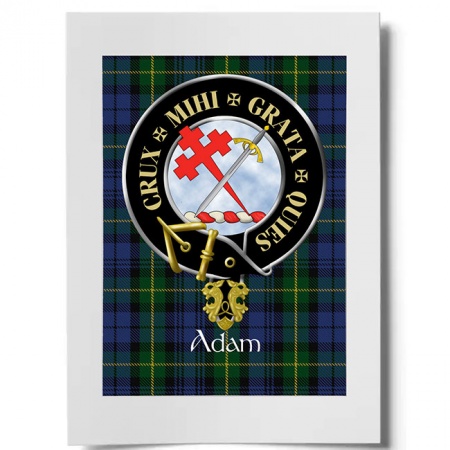 Adam Scottish Clan Crest Ready to Frame Print