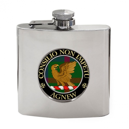 Agnew Scottish Clan Crest Hip Flask