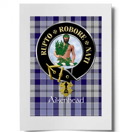 Aikenhead Scottish Clan Crest Ready to Frame Print