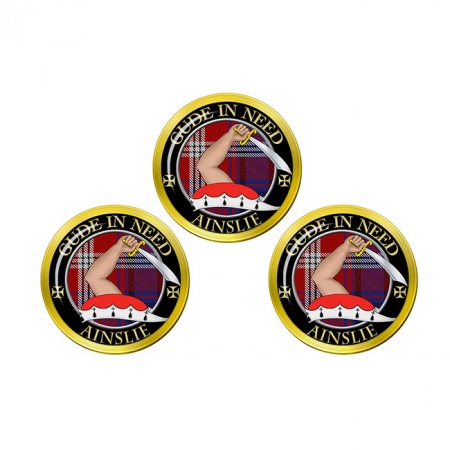 Ainslie Scottish Clan Crest Golf Ball Markers