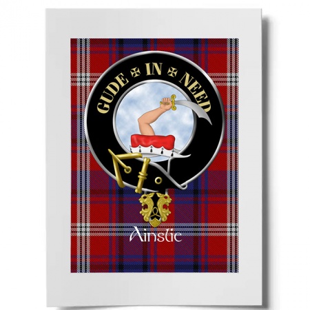 Ainslie Scottish Clan Crest Ready to Frame Print