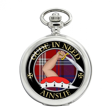 Ainslie Scottish Clan Crest Pocket Watch