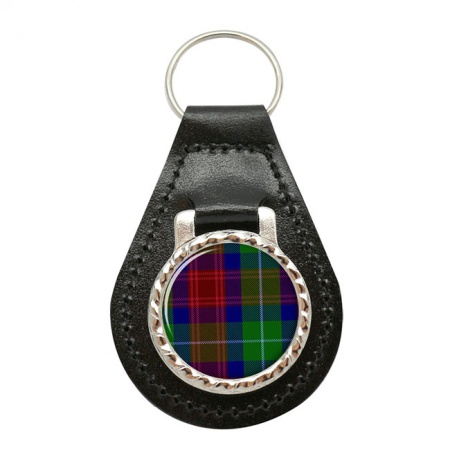 Akins Scottish Tartan Leather Key Fob