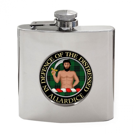 Allardice Scottish Clan Crest Hip Flask