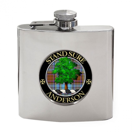 Anderson Scottish Clan Crest Hip Flask