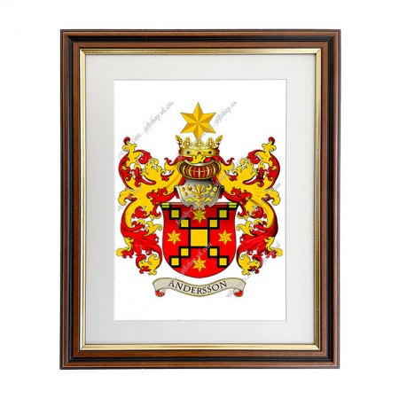 Andersson (Sweden) Coat of Arms Framed Print