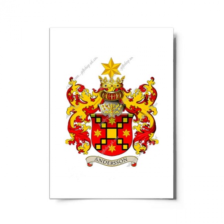 Andersson (Sweden) Coat of Arms Print