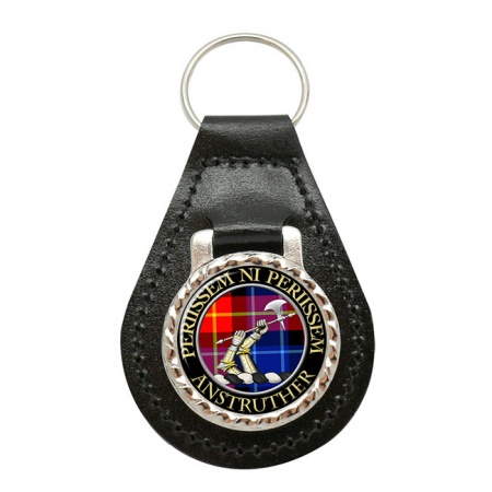 Anstruther Scottish Clan Crest Leather Key Fob