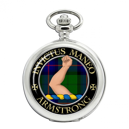 Armstrong Bare Scottish Clan Crest Pocket Watch