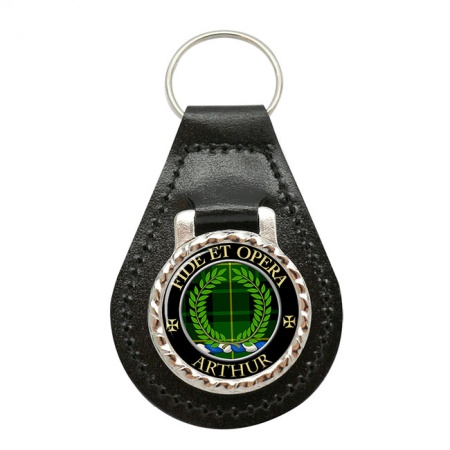 Arthur Ancient Scottish Clan Crest Leather Key Fob