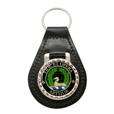 Arthur Modern Scottish Clan Crest Leather Key Fob