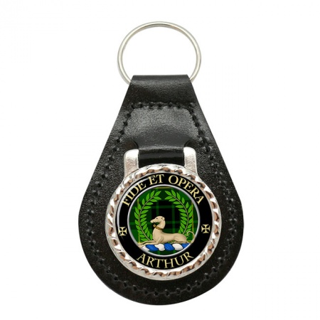 Arthur Modern Scottish Clan Crest Leather Key Fob
