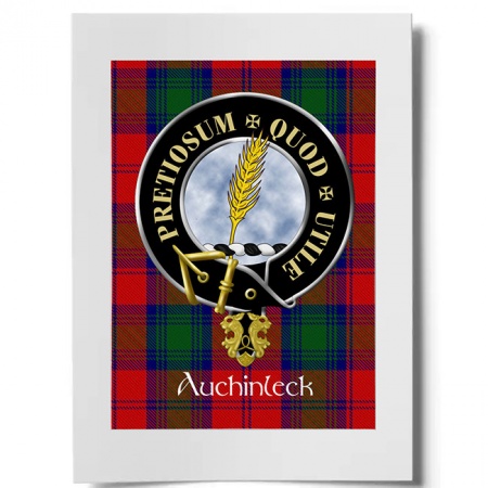 Auchinleck Scottish Clan Crest Ready to Frame Print