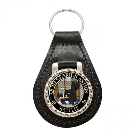 Baillie Scottish Clan Crest Leather Key Fob