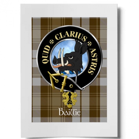 Baillie Scottish Clan Crest Ready to Frame Print
