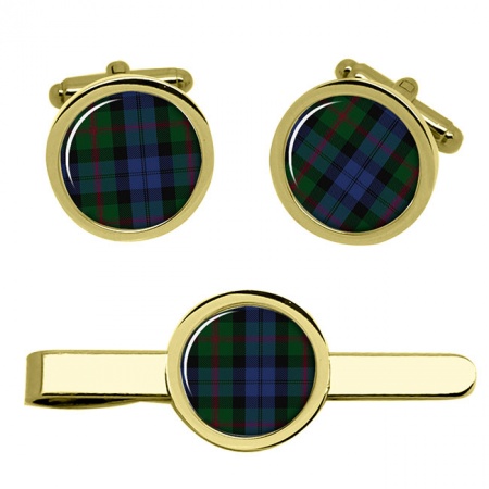 Baird Scottish Tartan Cufflinks and Tie Clip Set