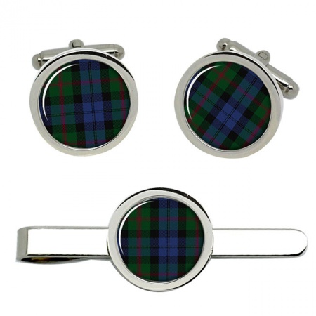 Baird Scottish Tartan Cufflinks and Tie Clip Set