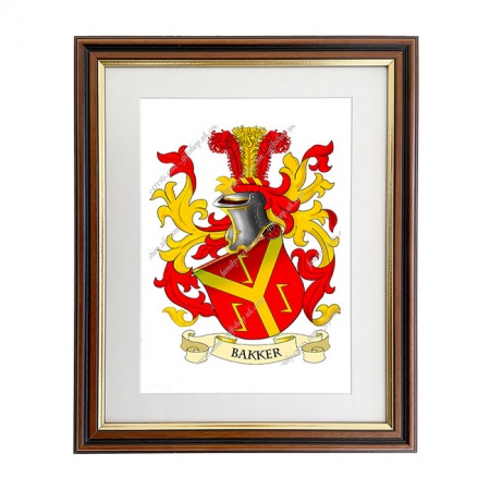 Bakker (Netherlands) Coat of Arms Framed Print