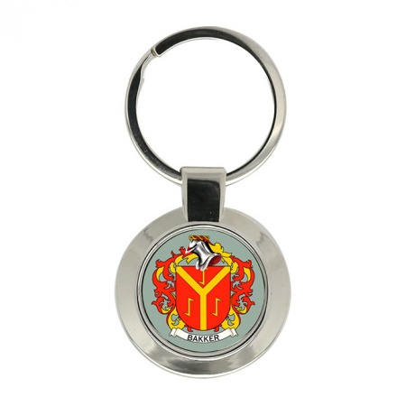 Bakker (Netherlands) Coat of Arms Key Ring