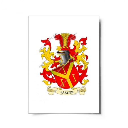 Bakker (Netherlands) Coat of Arms Print