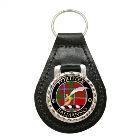Balmanno Scottish Clan Crest Leather Key Fob