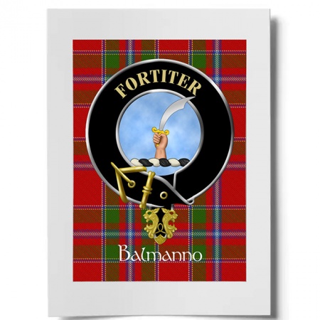 Balmanno Scottish Clan Crest Ready to Frame Print