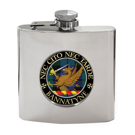 Bannatyne Scottish Clan Crest Hip Flask