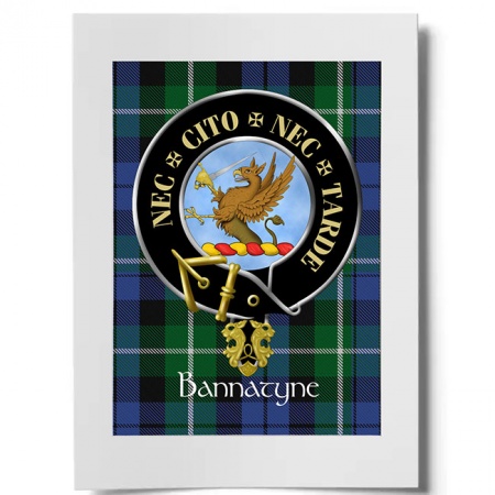Bannatyne Scottish Clan Crest Ready to Frame Print
