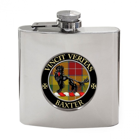 Baxter Scottish Clan Crest Hip Flask