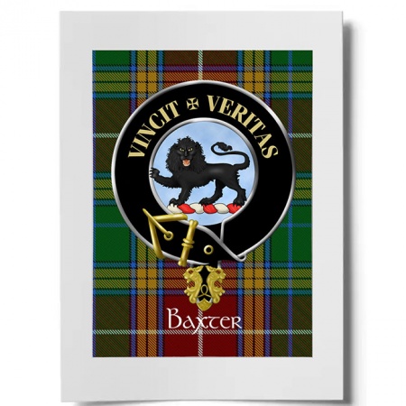 Baxter Scottish Clan Crest Ready to Frame Print