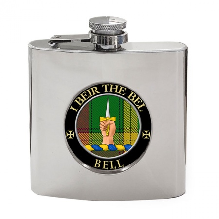 Bell of Kirkconnel Scottish Clan Crest Hip Flask