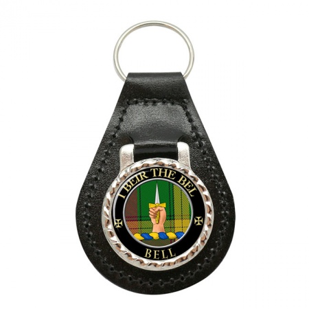Bell of Kirkconnel Scottish Clan Crest Leather Key Fob