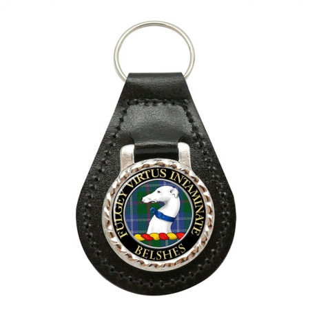 Belshes Scottish Clan Crest Leather Key Fob