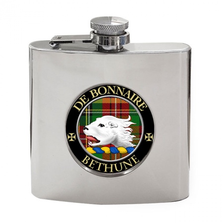 Bethune Scottish Clan Crest Hip Flask