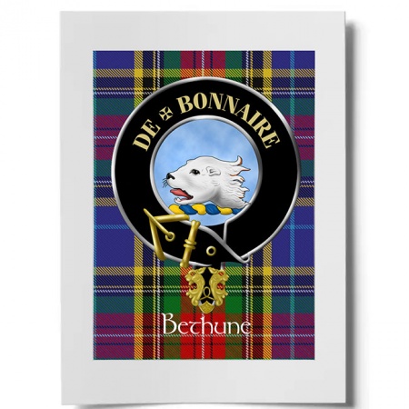 Bethune Scottish Clan Crest Ready to Frame Print