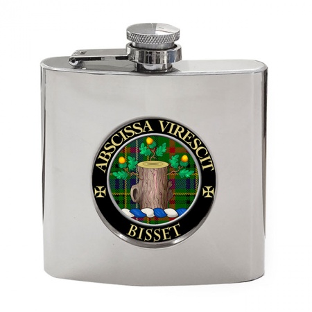 Bisset Scottish Clan Crest Hip Flask