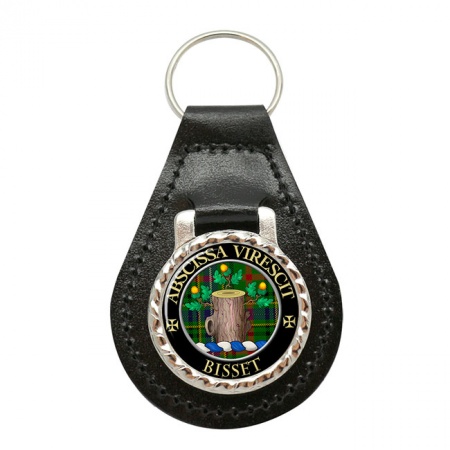 Bisset Scottish Clan Crest Leather Key Fob