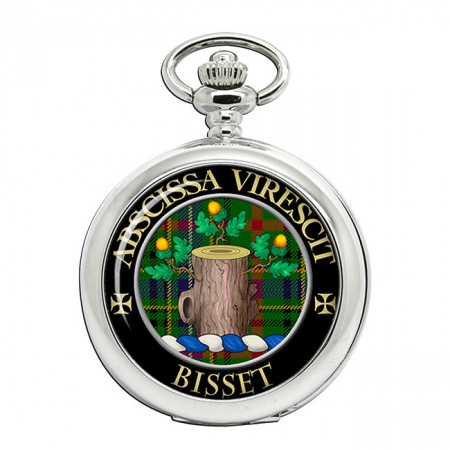 Bisset Scottish Clan Crest Pocket Watch