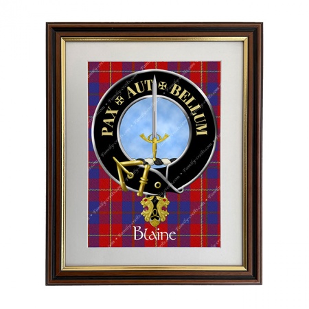 Blaine Scottish Clan Crest Framed Print