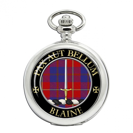 Blaine Scottish Clan Crest Pocket Watch