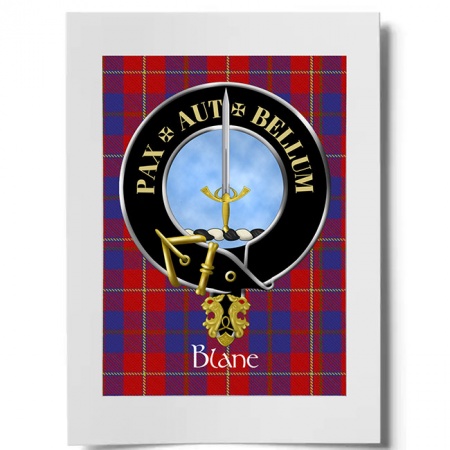 Blane Scottish Clan Crest Ready to Frame Print