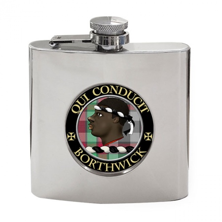 Borthwick Scottish Clan Crest Hip Flask