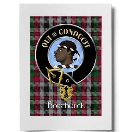 Borthwick Scottish Clan Crest Ready to Frame Print
