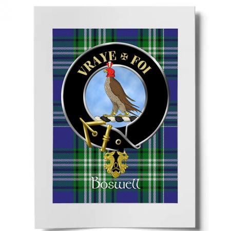 Boswell Scottish Clan Crest Ready to Frame Print