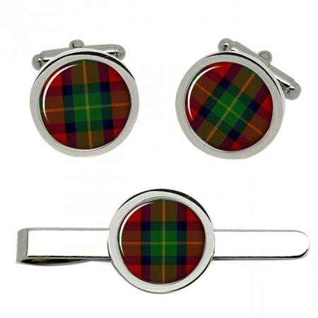 Boyd Scottish Tartan Cufflinks and Tie Clip Set
