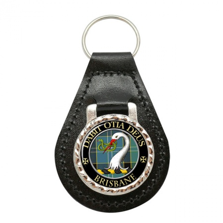 Brisbane Scottish Clan Crest Leather Key Fob