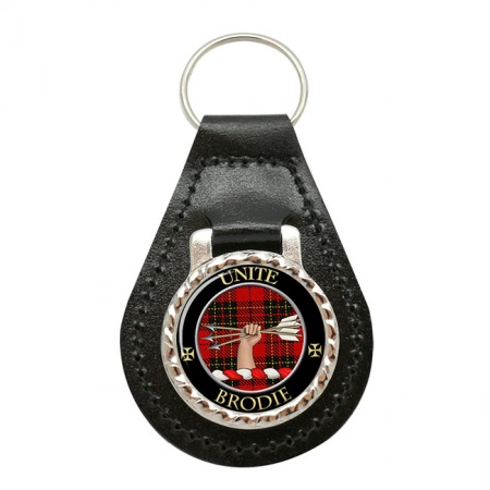 Brodie Scottish Clan Crest Leather Key Fob